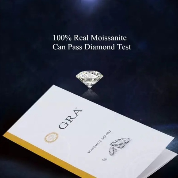 Certified 2ct t.w. Moissanite Round Halo Engagement Wedding Ring NEW - Picture 4 of 10